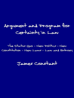 Argument and Program for Certainty in Law