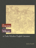 Excess and the Mean in Early Modern English Literature