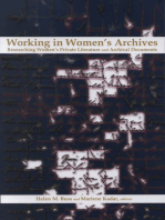 Working in Women’s Archives: Researching Women’s Private Literature and Archival Documents