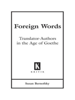 Foreign Words: Translator-Authors in the Age of Goethe