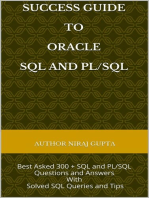 Oracle SQL and PL/SQL