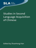 Studies in Second Language Acquisition of Chinese