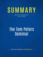 The Tom Peters Seminar (Review and Analysis of Peters' Book)