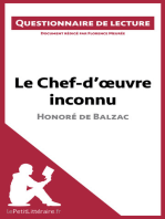 Le Chef-d'œuvre inconnu d'Honoré de Balzac (Questionnaire de lecture): Document rédigé par Florence Meurée