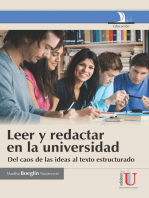 Leer y redactaren la universidad: Del caos de las ideas al texto estructurado