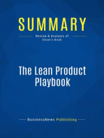 The Lean Product Playbook (Review and Analysis of Olsen's Book)