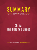 Summary: China: The Balance Sheet: Review and Analysis of Bergsten, Gill, Lardy and Mitchell's Book