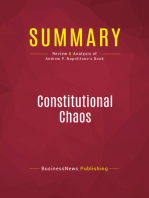 Summary: Constitutional Chaos: Review and Analysis of Andrew P. Napolitano's Book