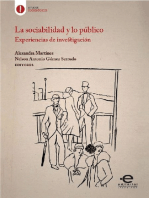 La sociabilidad y lo público: Experiencias de investigación