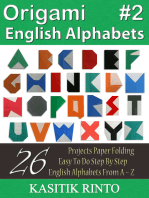 Origami English Alphabets: Paper Folding English Alphabets Capital Letters Style 2