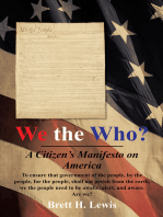 We the Who?: A Citizen’S Manifesto on America