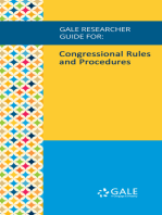 Gale Researcher Guide for: Congressional Rules and Procedures