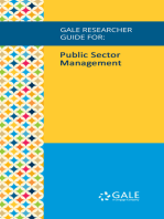 Gale Researcher Guide for: Public Sector Management