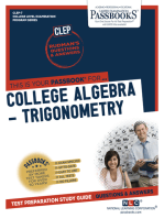 COLLEGE ALGEBRA - TRIGONOMETRY: Passbooks Study Guide