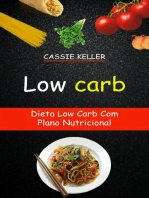 Low Carb: Dieta Low Carb Com Plano Nutricional