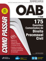 Como passar na OAB 1ª Fase: direito processual civil: 175 questões comentadas