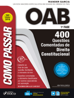 Como passar na OAB 1ª Fase: direito constitucional: 400 questões comentadas