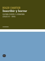 Inscribir y borrar: Cultura escrita y literatura (Siglos XI-XVIII)