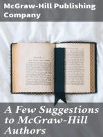 A Few Suggestions to McGraw-Hill Authors: Details of manuscript preparation, typograpy, proof-reading and other matters in the production of manuscripts and books