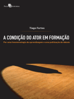 A condição do ator em formação: Por uma fenomenologia da aprendizagem e uma politização do debate