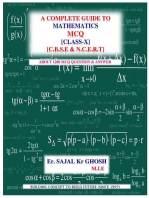 A Complete Guide to M.C.Q (Class-10, Mathematics): CBSE MCQ Series, #1