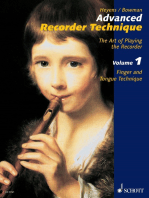 Advanced Recorder Technique: The Art of Playing the Recorder. Vol. 1: Finger and Tongue Technique