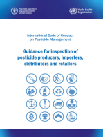 International Code of Conduct on Pesticide Management: Guidance for Inspection of Pesticide Producers, Importers, Distributors and Retailers