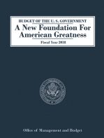 Budget of the U.S. Government: A New Foundation for American Greatness: Fiscal Year 2018