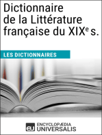 Dictionnaire de la Littérature française du XIXe s.: Les Dictionnaires d'Universalis