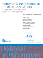 Paiement, insolvabilité et réorganisation: S'organiser pour être payé, payer ou se réorganiser