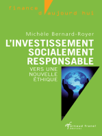 L'investissement socialement responsable: Vers une nouvelle éthique