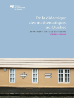 De la didactique des mathématiques au Québec: Entretiens avec ses bâtisseurs