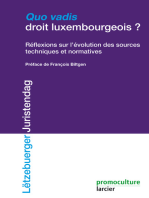 Quo Vadis droit luxembourgeois: Réflexions sur l'évolution des sources et techniques normative