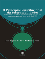 O Princípio Constitucional da Sustentabilidade: baliza para a liberdade decisória estatal, inclusive em tempos excepcionais, como os da Covid-19