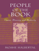 People of the Book: Canon, Meaning, and Authority