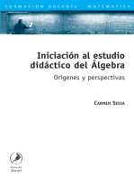 Iniciación al estudio didáctico del Álgebra: Orígenes y perspectivas