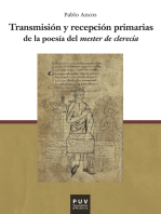 Transmisión y recepción primarias de la poesía del mester de clerecía