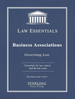 Business Associations, Law Essentials: Governing Law for Law School and Bar Exam Prep