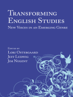 Transforming English Studies: New Voices in an Emerging Genre