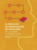 El proyecto de investigación de Psicología: De su génesis a la publicación