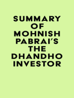 Summary of Mohnish Pabrai's The Dhandho Investor