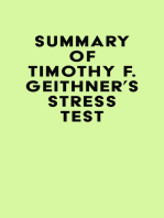 Summary of Timothy F. Geithner's Stress Test