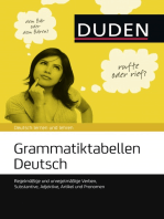 Grammatiktabellen Deutsch: Regelmäßige und unregelmäßige Verben, Substantive, Adjektive, Artikel und Pronomen