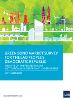 Green Bond Market Survey for the Lao People's Democratic Republic: Insights on the Perspectives of Institutional Investors and Underwriters