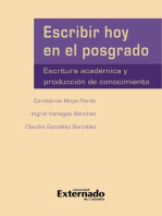 Escribir hoy en el posgrado: escritura académica y producción del conocimiento