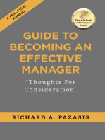 GUIDE TO BECOMING AN EFFECTIVE MANAGER: Thoughts For Consideration