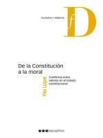 De la Constitución a la moral: Conflictos entre valores en el Estado constitucional