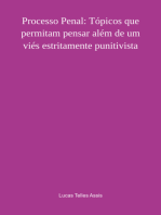 Processo Penal: Tópicos Que Permitam Pensar Além De Um Viés Estritamente Punitivista