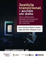 Justicia transicional y acción sin daño: Una reflexión desde el proceso de restitución de tierras