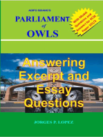 Adipo Sidang's Parliament of Owls: Answering Excerpt and Essay Questions: A Guide to Adipo Sidang's Parliament of Owls, #3